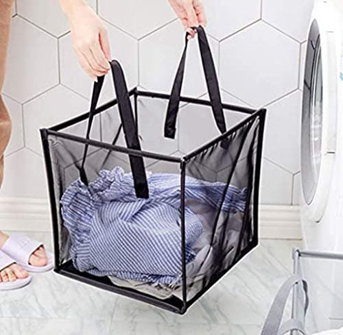 Pop Up Laundry Baskets - Mesh Collapsible Storage with Handle, Great for Kids Room & Travel