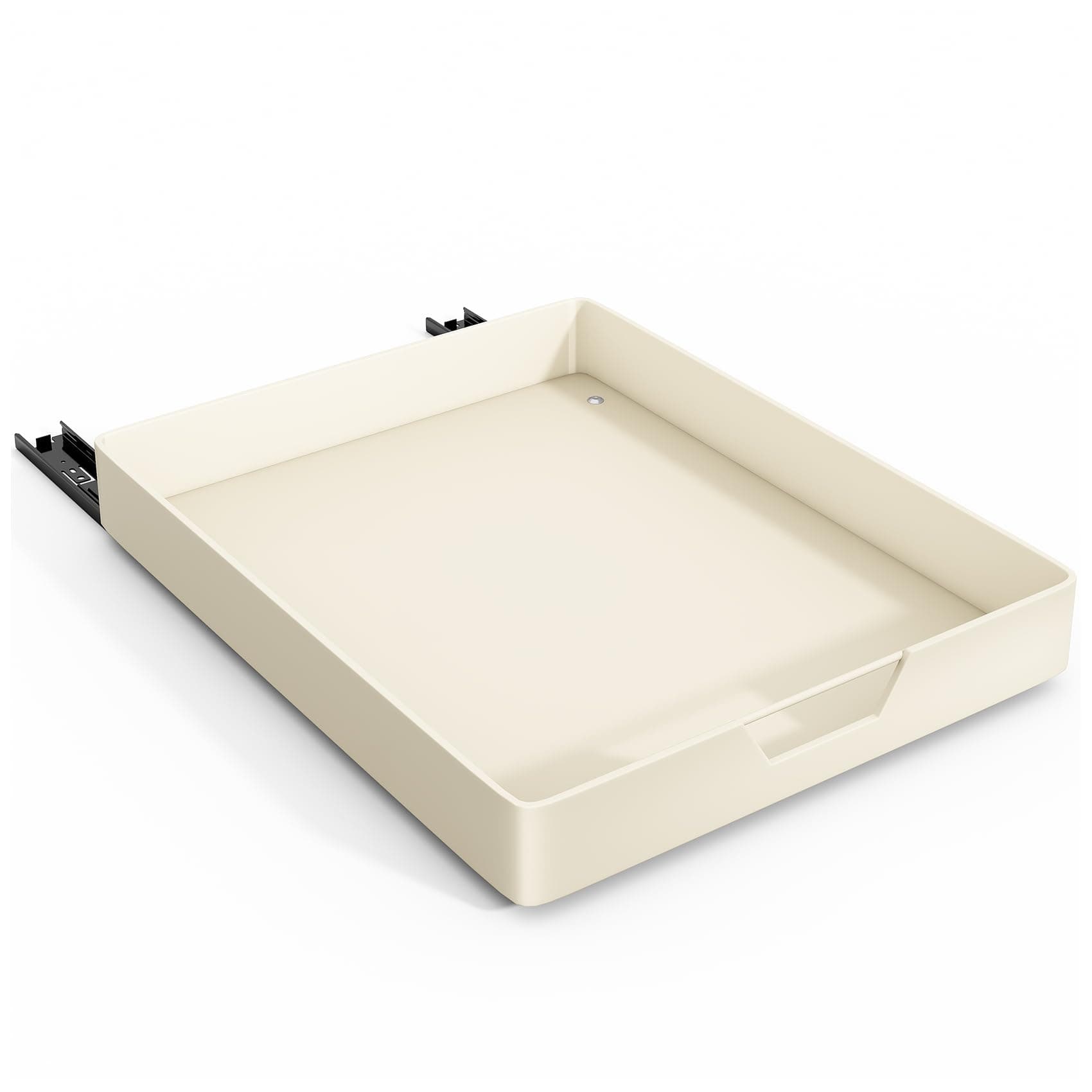 Adhesive Cabinet Organizer for Kitchen and Bathroom - Cream White, 13.8 W x 21 D