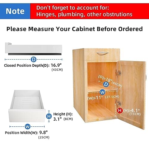 Adhesive Nano Film Cabinet Organizer for Kitchen Pantry - Heavy Duty Sliding Drawer Shelf (1PC)