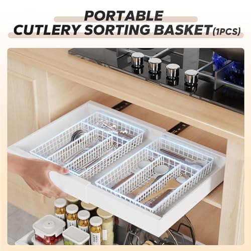 2 Pack Expandable Cabinet Organizer, White, 16.5" Deep