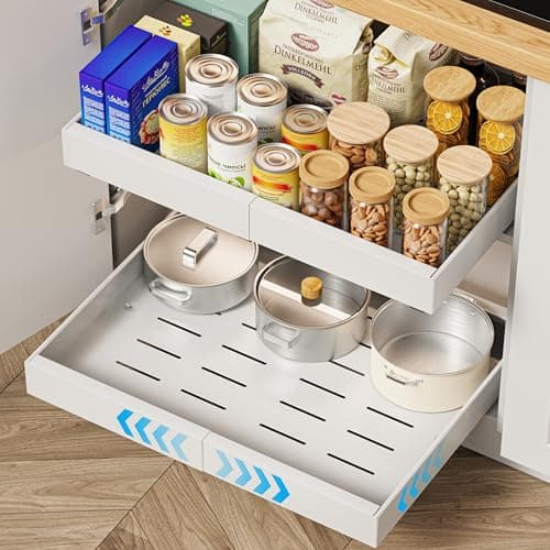 Expandable Cabinet Organizer (12.1"-20.4") - Adhesive Nano Film, White, 1 Pack