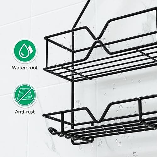 Black TreeLen Shower Organizer for Bathroom Hangers