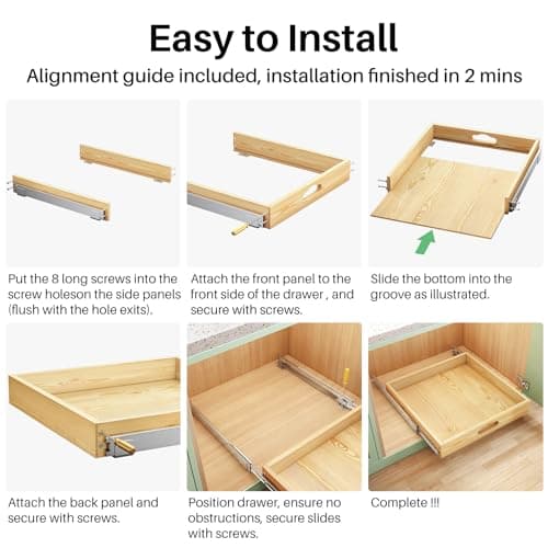 Under Cabinet Pull Out Drawer Organizer (15 Wide) - 1 Pack