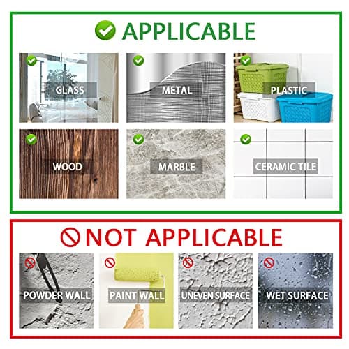 VAEHOLD Clear Wall Spice Rack with Nano Tape for Kitchen Cabinet Door - 4 Pack