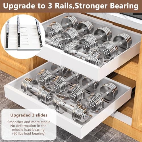 21" Deep 2Pack Expandable Cabinet Organizers, White