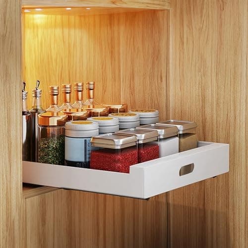 2 Pack Heavy Duty Pull Out Cabinet Organizers for Kitchen Pantry Bathroom