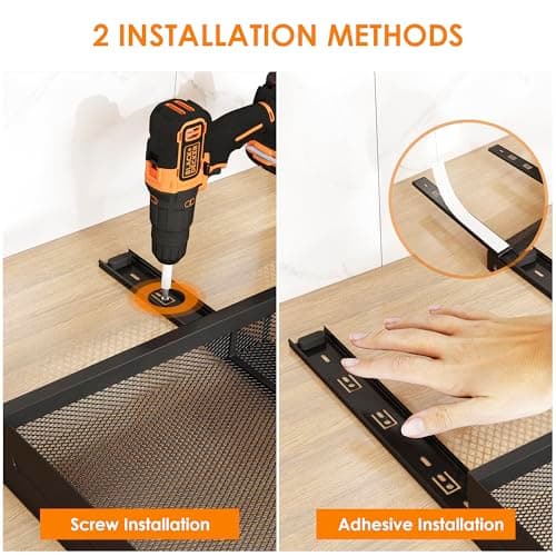 Expandable 16.5" Deep Slide Out Kitchen Cabinet Organizer, Metal, 1 Pack
