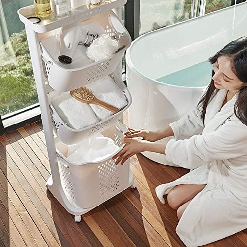 3-Layer Laundry Storage Basket for Bathroom and Kitchen
