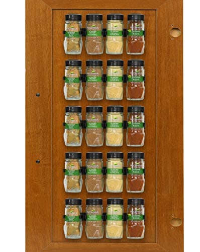 Simple Houseware 20-Spice Gripper Organizer, 4 Strips, Black