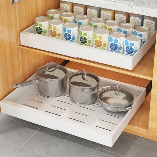 COVAODQ Extendable Sliding Cabinet Organizer, 12.4" to 20.4", Kitchen & Pantry Storage