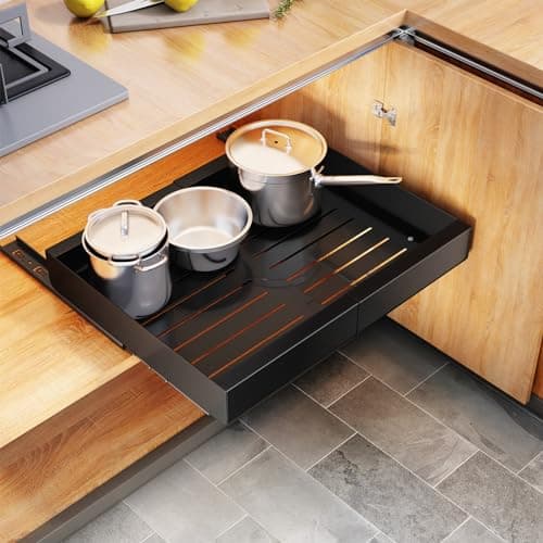 Expandable Pull out Cabinet Organizer with Heavy Duty Slide out Drawers