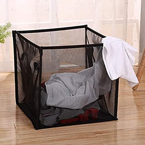 Pop Up Laundry Baskets - Mesh Collapsible Storage with Handle, Great for Kids Room & Travel