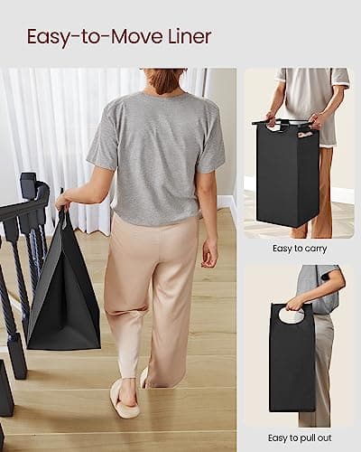 Laundry Sorter with Removable Bags and Shelf for Busy Homeowners