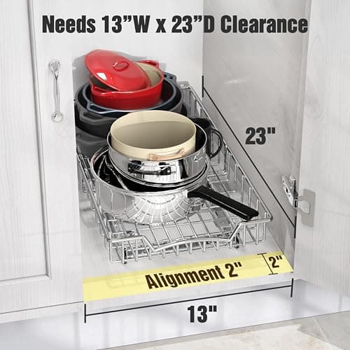 Simple Houseware Under Cabinet Slide-Out Drawers Organizer