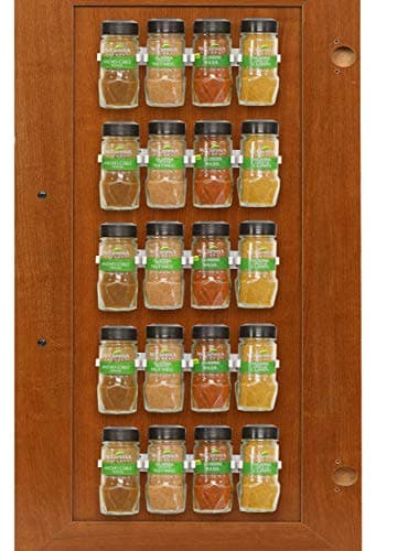 Simple Houseware 20-Spice Gripper Organizer, 4 Strips, Black