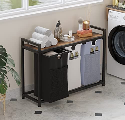 Large Capacity Laundry Hamper with Removable Bags andFabric Handles