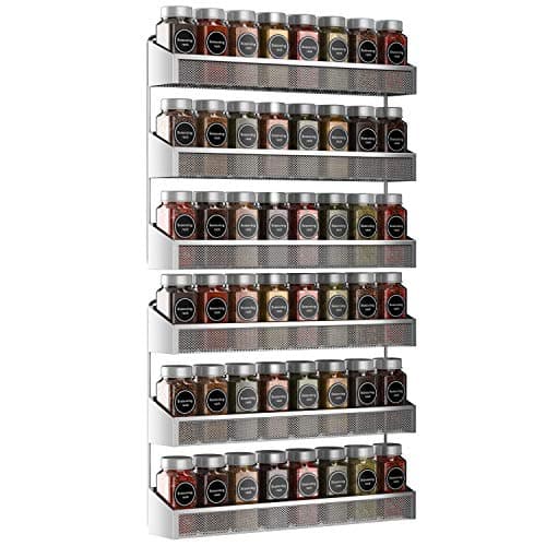 Auledio 2 Pack Spice Rack Organizer, 3-Tier Chrome Stand or Wall Mount Storage