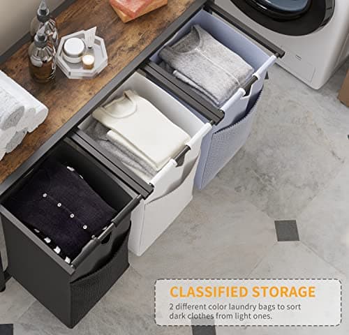 Large Capacity Laundry Hamper with Removable Bags andFabric Handles