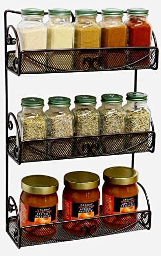 Deco Brothers Bronze 3-Tier Wall Mount Spice Rack