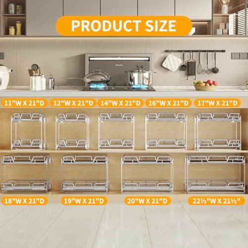 2-Tier Kitchen Cabinet Organizer in Multiple Sizes