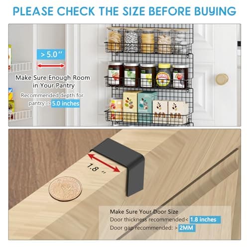 Stylish 9-Tier Spice Rack Organizer with Door Hook – Wall Mount for Extra Large Pantry Storage