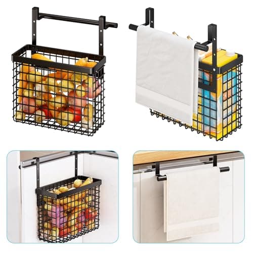 Kitchen Sink Cabinet Door Organizer, 2 Pack with Towel Holder