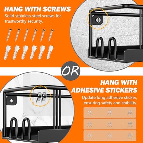 Space-Saving 3 Pack Spice Rack, Wall Mount for Cabinets or Pantry Doors