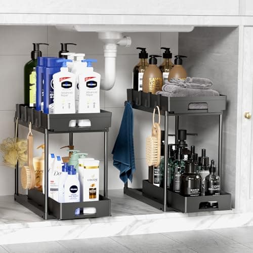 Under Sink Organizers and Storage for Kitchen and Bathroom