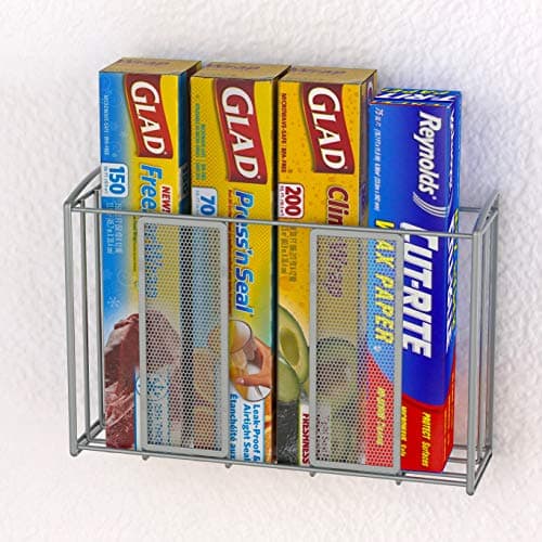 Silver Mesh Over Cabinet Organizer, 12.5"Wx3.75"Dx18"H