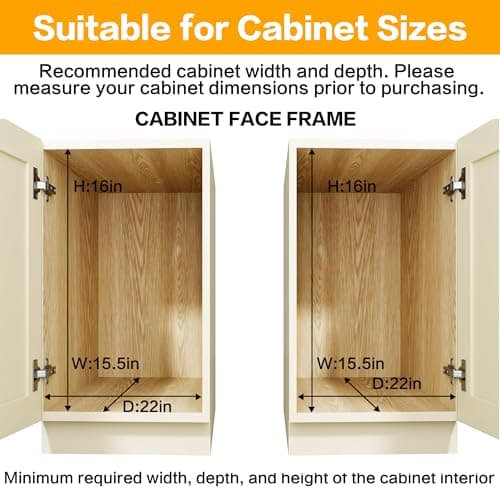 2-Tier Kitchen Cabinet Organizer in Multiple Sizes