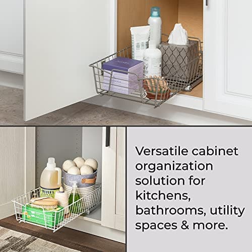 ClosetMaid Heavy Duty 11 in. Pull Out Cabinet Organizer, White Kitchen & Bathroom Shelves Drawer