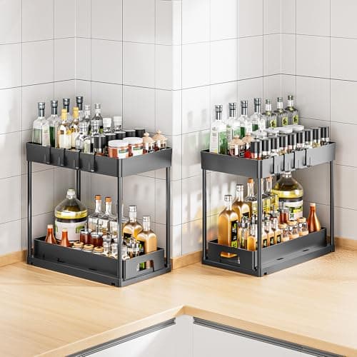 Under Sink Organizer 2-Pack for Bathroom and Kitchen