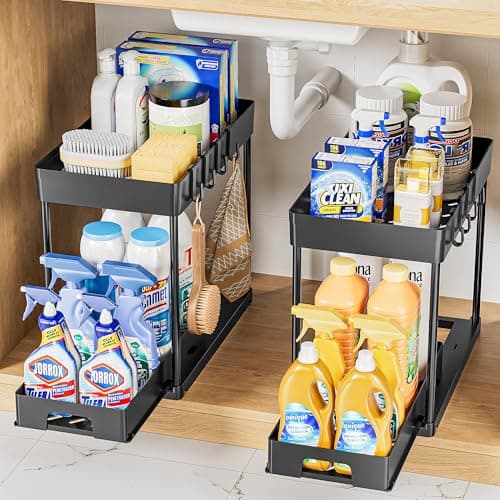 Under Sink Organizer 2-Pack for Bathroom and Kitchen