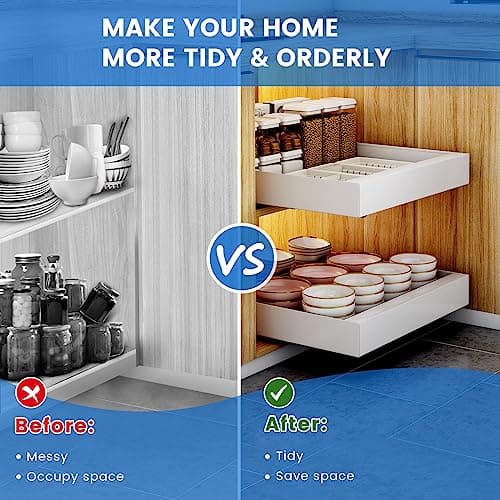 Adhesive Nanofilm Pull Out Shelf - Maximize Cabinet Storage