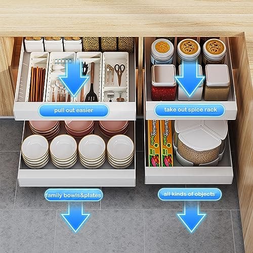 Adhesive Nanofilm Pull Out Shelf - Maximize Cabinet Storage