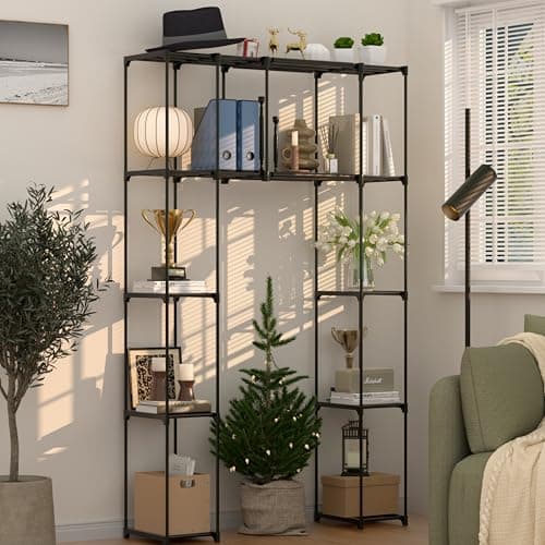 PPN Premium Over-The-Toilet Storage Cabinet for Small Spaces Black Towel Shelf Accessories
