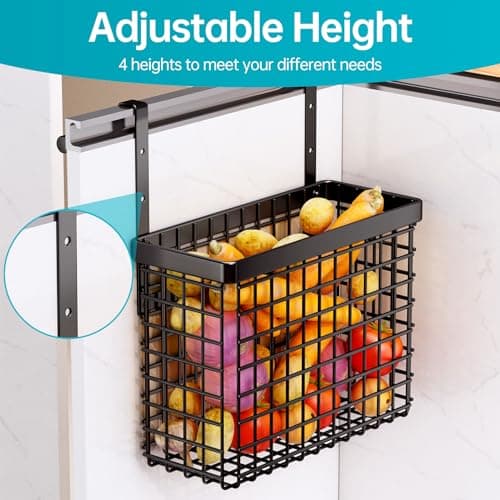 Hanging Cabinet Door Organizer, 2 Pack Kitchen Storage for Pantry and Bathroom