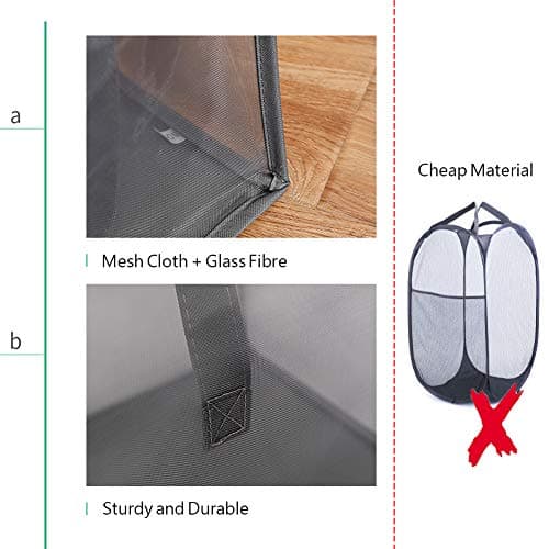 HONOMA Black Foldable Laundry Bag for Travel and Storage