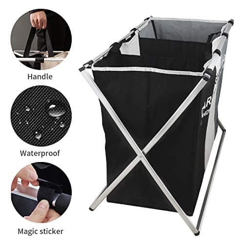 Nicesail 3 Section Foldable Hamper with Waterproof Bags & Aluminum Frame