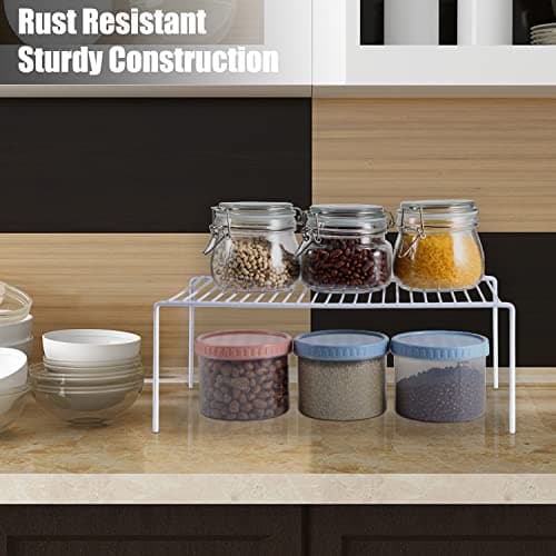 Rustproof Metal Wire Cabinet Organizer, Set of 2, Medium (13 x 9.4 inch) for Kitchen & Pantry Storage