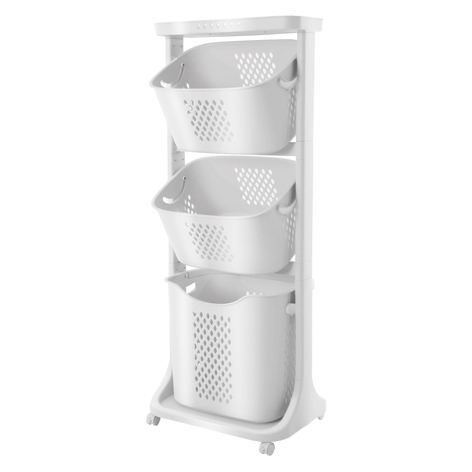 3-Tier Laundry Sorter & Organizer Cart with 4 Wheels