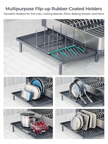 Large Stainless Steel Dish Drying Rack for Kitchen Counter
