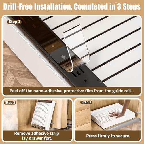 Heavy Duty Expandable Cabinet Organizer, Slide Out Drawers for Kitchen, Pantry, Garage, and Bathroom Storage