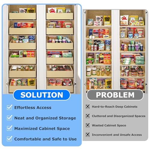 WelFurGeer Soft Close Cabinet Organizer, 29" W x 22" D Pull Out Drawer for Home & Kitchen