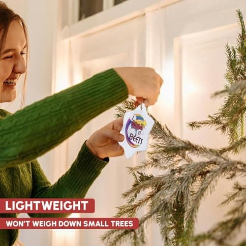 3dRose Cute I Believe in Beets Ornament (orn-166270-1)