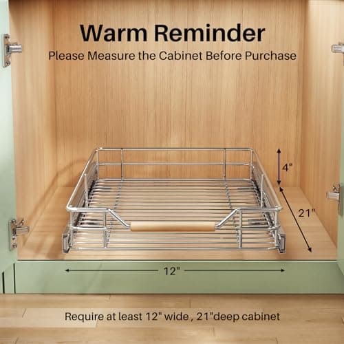 Heavy Duty Sliding Cabinet Organizer for Home Storage