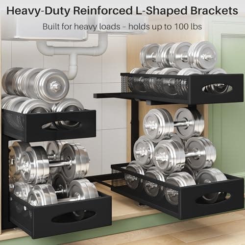 2 Tier Under Sink Organizer with Pull Out Baskets