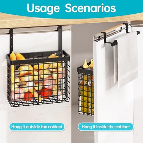 Kitchen Sink Cabinet Door Organizer, 2 Pack with Towel Holder