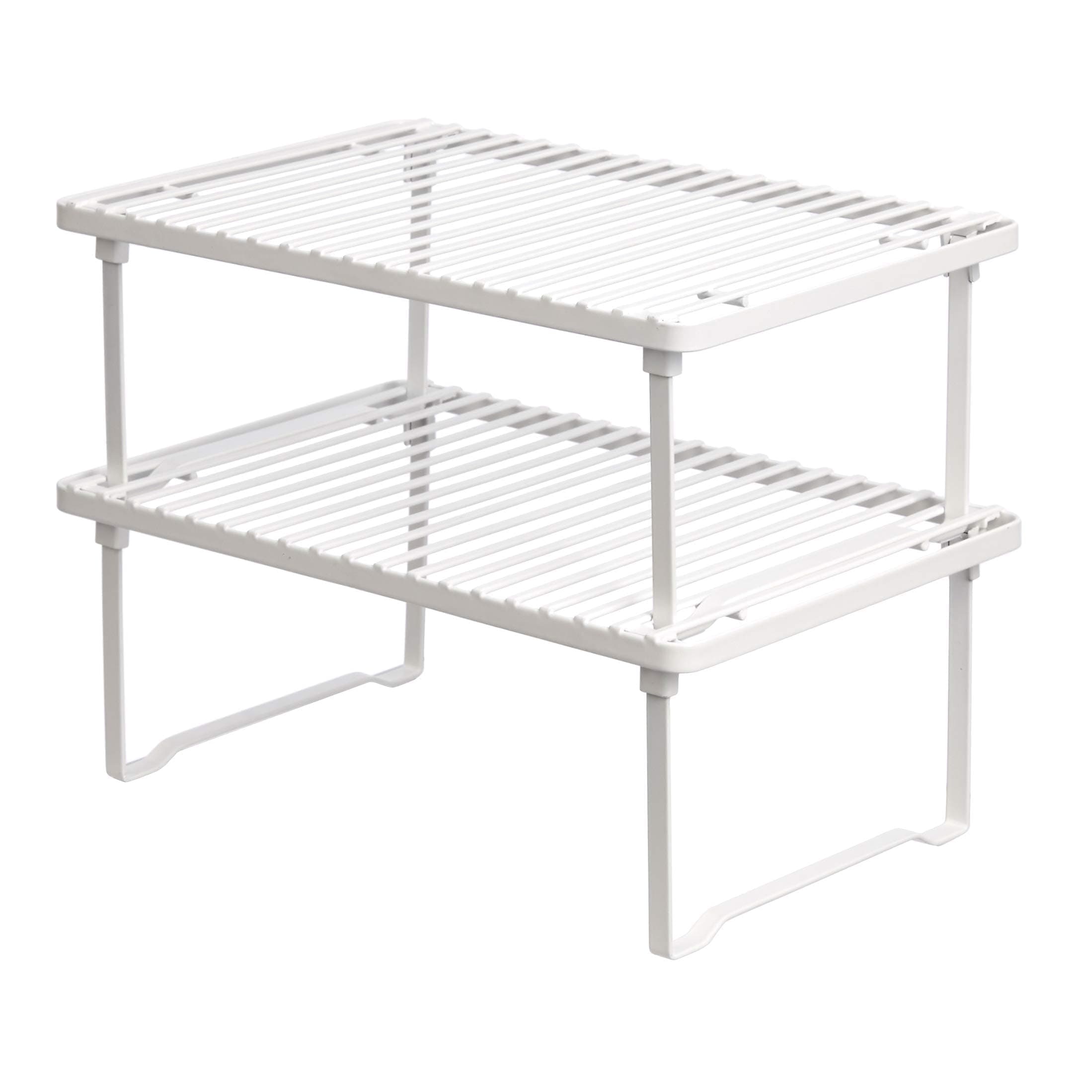 Amazon Basics Stackable Metal Kitchen Shelves - White