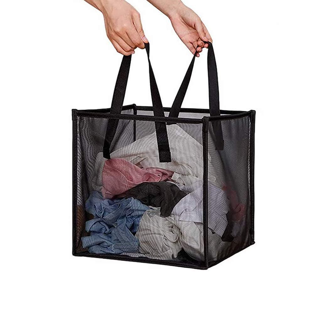 Pop Up Laundry Baskets - Mesh Collapsible Storage with Handle, Great for Kids Room & Travel